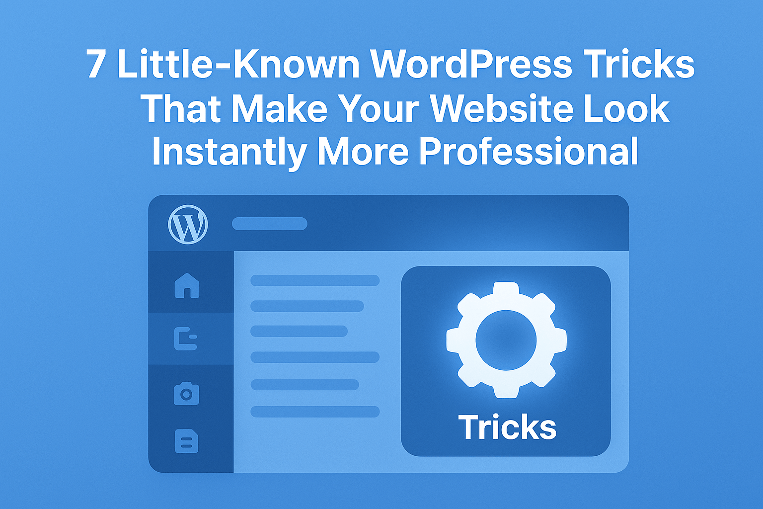 You are currently viewing 7 Little-Known WordPress Tricks That Make Your Website Look Instantly More Professional