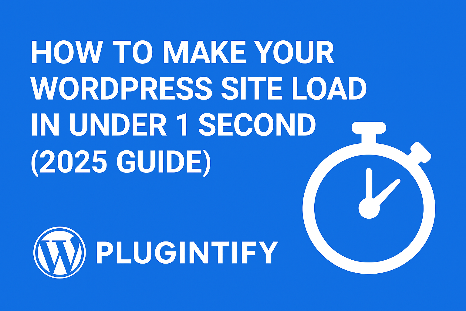 You are currently viewing How to Make Your WordPress Site Load in Under 1 Second (2025 Guide)
