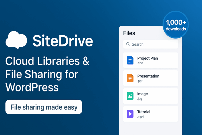 Read more about the article SiteDrive — Cloud Libraries & File Sharing for WordPress