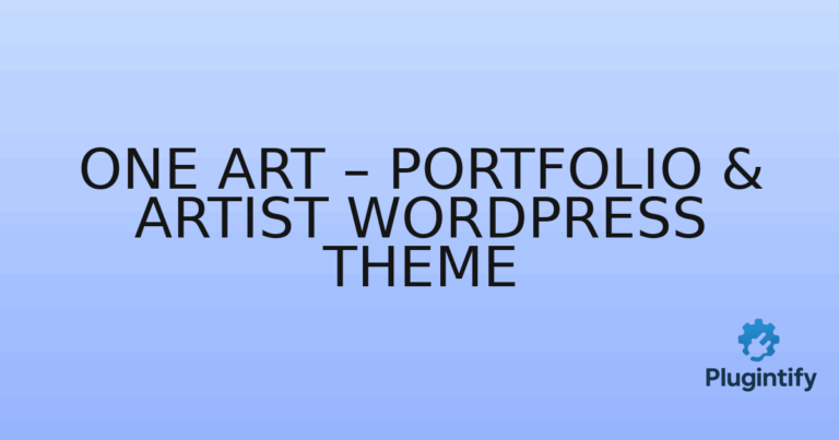 Read more about the article One Art – Portfolio & Artist WordPress Theme