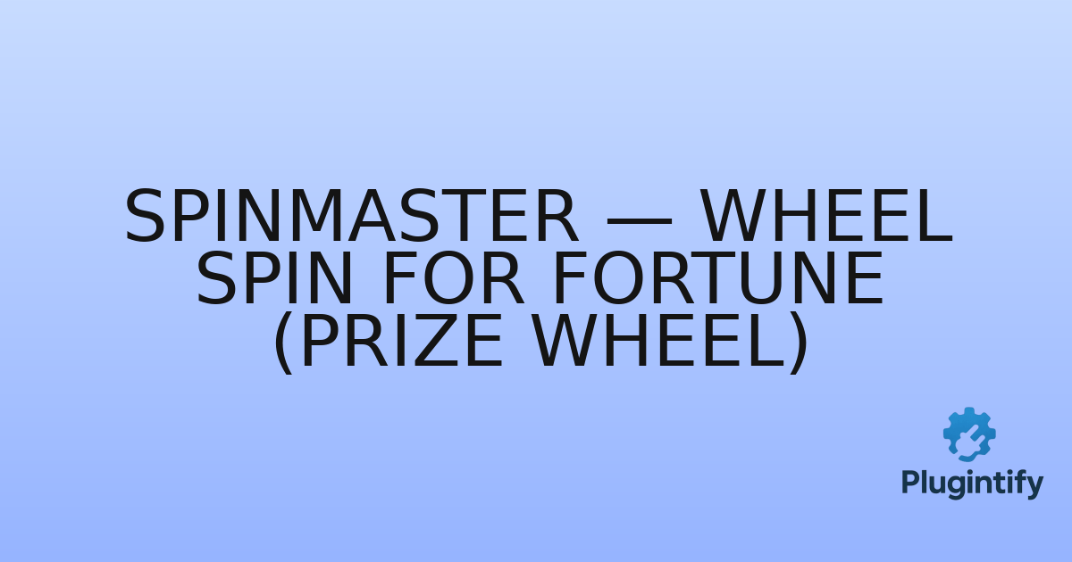 You are currently viewing SpinMaster — Wheel Spin for Fortune (Prize Wheel)