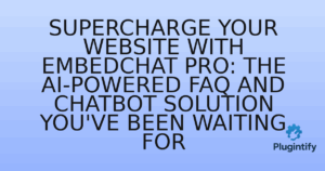 Read more about the article Supercharge Your Website with EmbedChat Pro: The AI-Powered FAQ and Chatbot Solution You’ve Been Waiting For