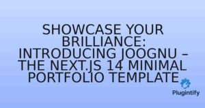 Read more about the article Showcase Your Brilliance: Introducing Joognu – The Next.js 14 Minimal Portfolio Template