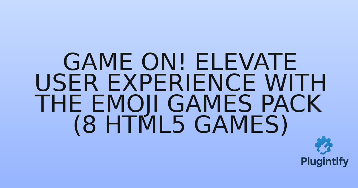 You are currently viewing Game On! Elevate User Experience with the Emoji Games Pack (8 HTML5 Games)