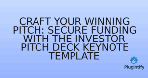 Read more about the article Craft Your Winning Pitch: Secure Funding with the Investor Pitch Deck Keynote Template
