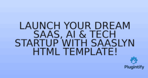 Read more about the article Launch Your Dream SaaS, AI & Tech Startup with Saaslyn HTML Template!