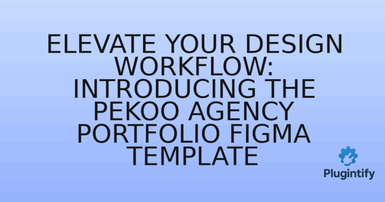 Read more about the article Elevate Your Design Workflow: Introducing the Pekoo Agency Portfolio Figma Template