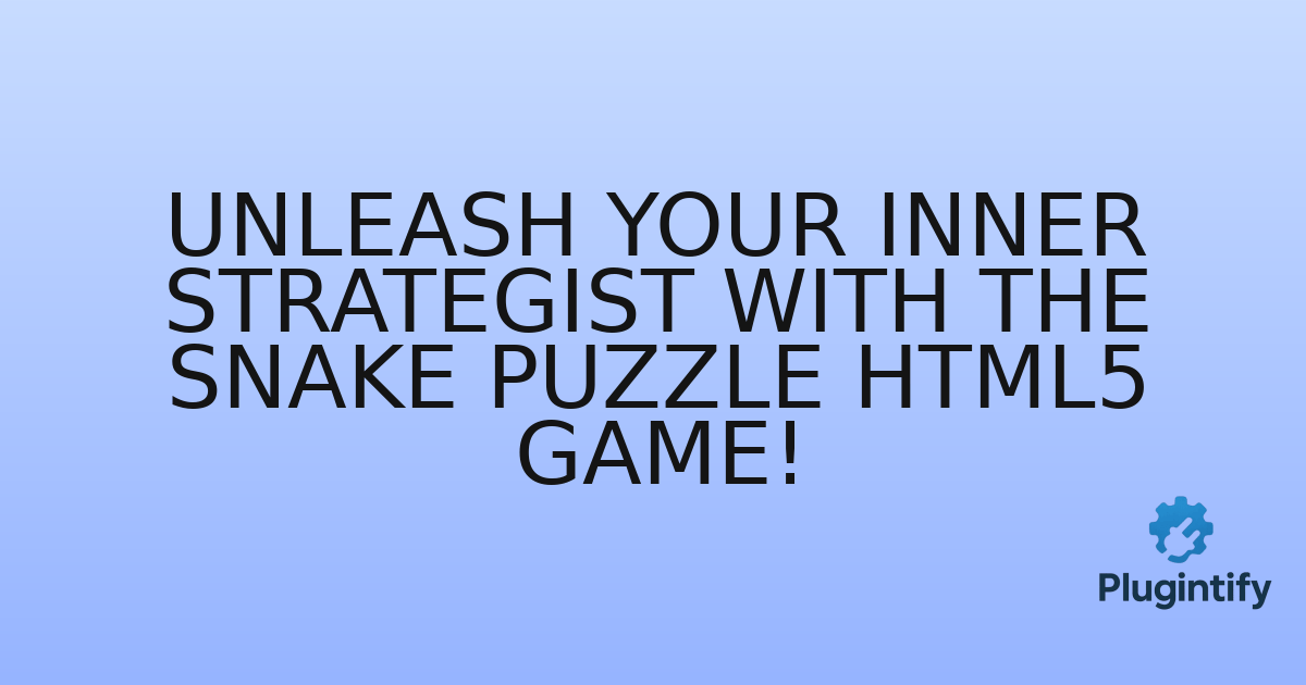 You are currently viewing Unleash Your Inner Strategist with the Snake Puzzle HTML5 Game!