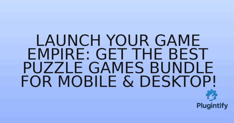 Read more about the article Launch Your Game Empire: Get the Best Puzzle Games Bundle for Mobile & Desktop!