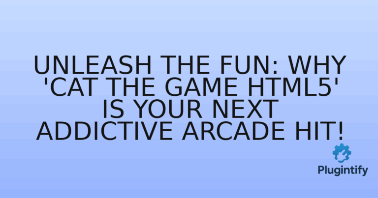Read more about the article Unleash the Fun: Why ‘Cat The Game HTML5’ is Your Next Addictive Arcade Hit!