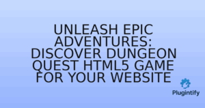 Read more about the article Unleash Epic Adventures: Discover Dungeon Quest HTML5 Game for Your Website