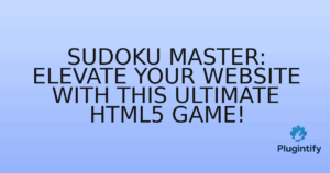 Read more about the article Sudoku Master: Elevate Your Website with This Ultimate HTML5 Game!