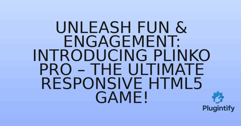 Read more about the article Unleash Fun & Engagement: Introducing Plinko Pro – The Ultimate Responsive HTML5 Game!