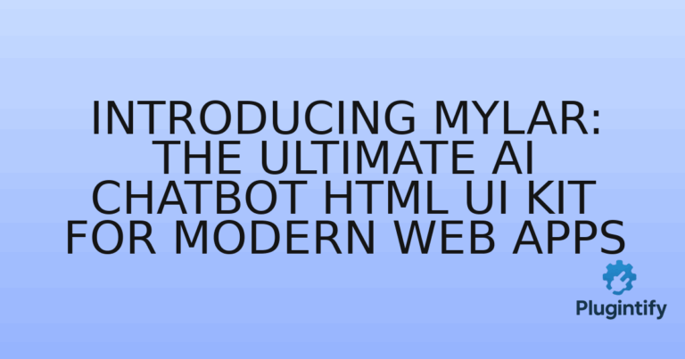 Read more about the article Introducing Mylar: The Ultimate AI Chatbot HTML UI Kit for Modern Web Apps
