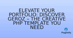 Read more about the article Elevate Your Portfolio: Discover Geroz – The Creative PHP Template You Need