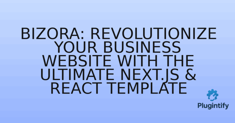 Read more about the article Bizora: Revolutionize Your Business Website with the Ultimate Next.js & React Template