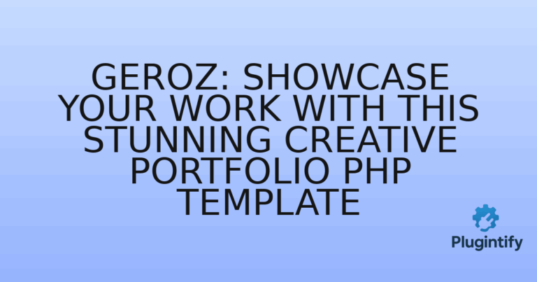 Read more about the article Geroz: Showcase Your Work with This Stunning Creative Portfolio PHP Template