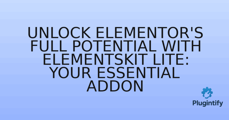 Read more about the article Unlock Elementor’s Full Potential with ElementsKit Lite: Your Essential Addon
