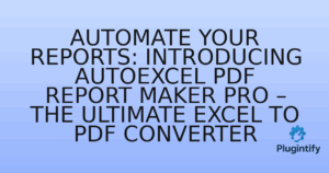 Read more about the article Automate Your Reports: Introducing AutoExcel PDF Report Maker Pro – The Ultimate Excel to PDF Converter