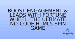 Read more about the article Boost Engagement & Leads with Fortune Wheel: The Ultimate No-Code HTML5 Spin Game
