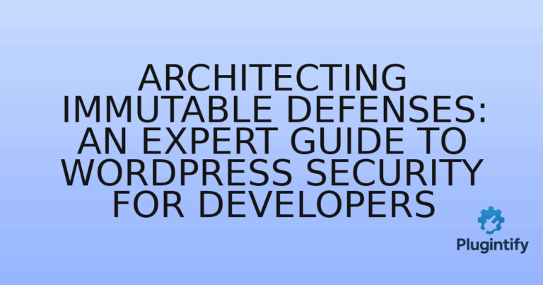 Read more about the article Architecting Immutable Defenses: An Expert Guide to WordPress Security for Developers