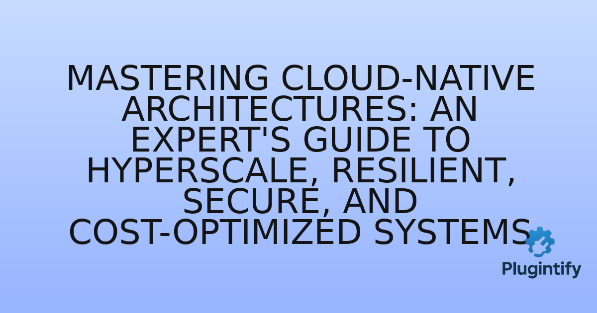 You are currently viewing Mastering Cloud-Native Architectures: An Expert’s Guide to Hyperscale, Resilient, Secure, and Cost-Optimized Systems