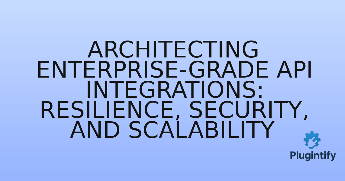 You are currently viewing Architecting Enterprise-Grade API Integrations: Resilience, Security, and Scalability
