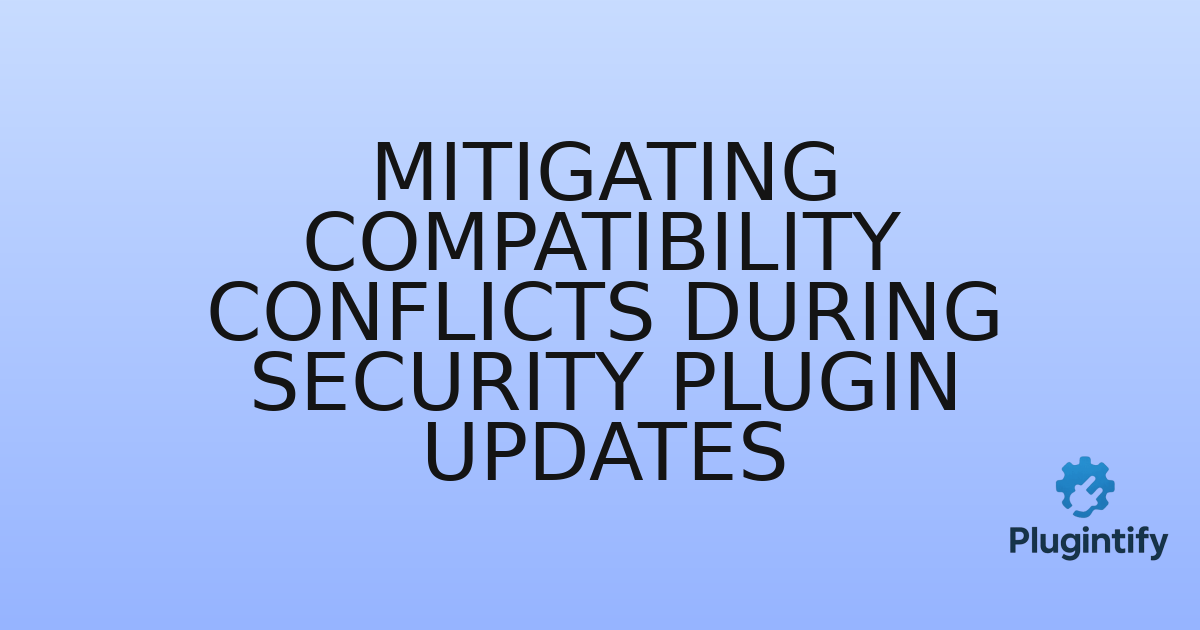 You are currently viewing Mitigating Compatibility Conflicts During Security Plugin Updates