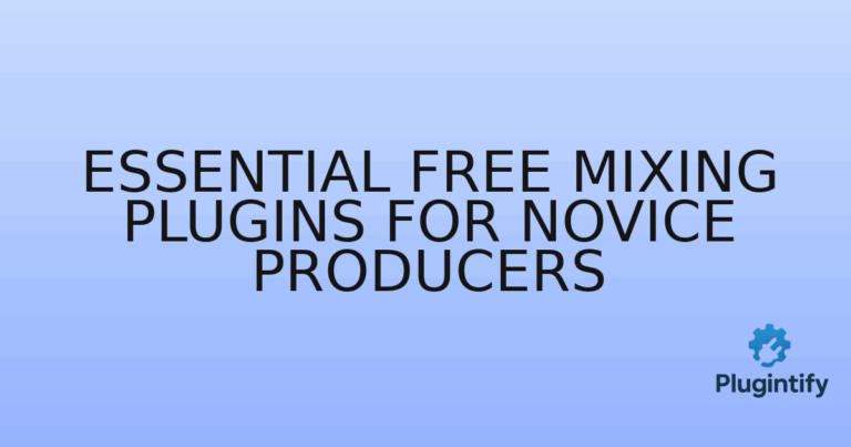Read more about the article Essential Free Mixing Plugins for Novice Producers