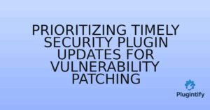 Read more about the article Prioritizing Timely Security Plugin Updates for Vulnerability Patching