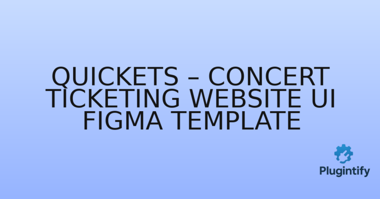 Read more about the article Quickets – Concert Ticketing Website UI Figma Template