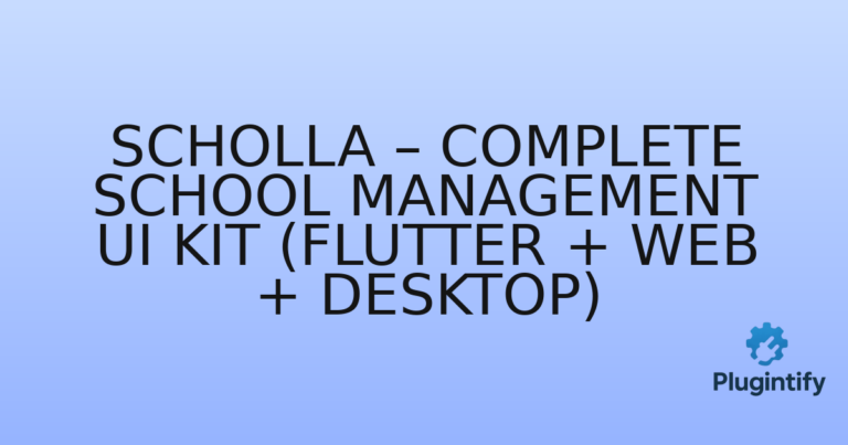 Read more about the article Scholla – Complete School Management UI Kit (Flutter + Web + Desktop)