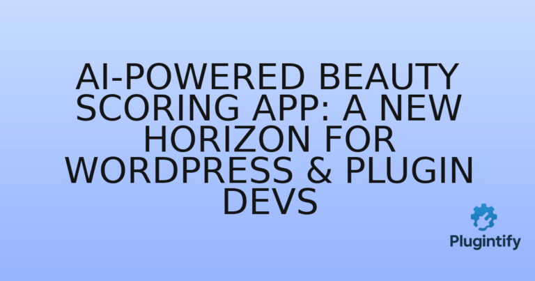 Read more about the article AI-Powered Beauty Scoring App: A New Horizon for WordPress & Plugin Devs