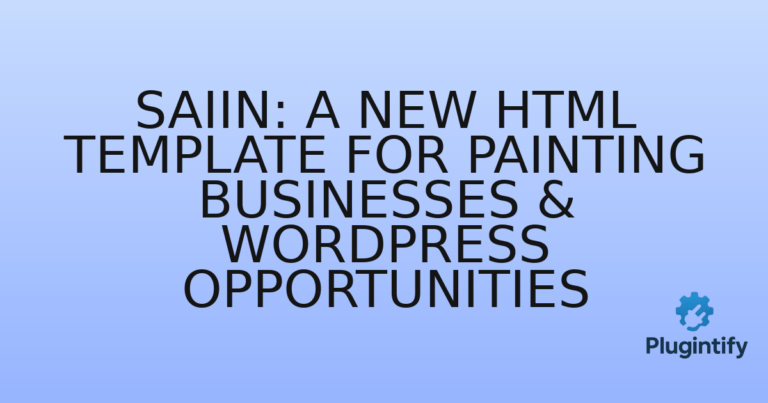 Read more about the article Saiin: A New HTML Template for Painting Businesses & WordPress Opportunities