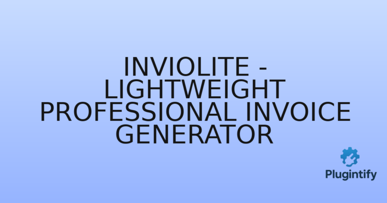 Read more about the article InvioLite – Lightweight Professional Invoice Generator