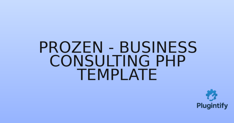 Read more about the article Prozen – Business Consulting PHP Template