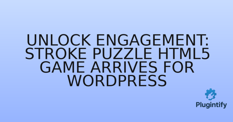Read more about the article Unlock Engagement: Stroke Puzzle HTML5 Game Arrives for WordPress