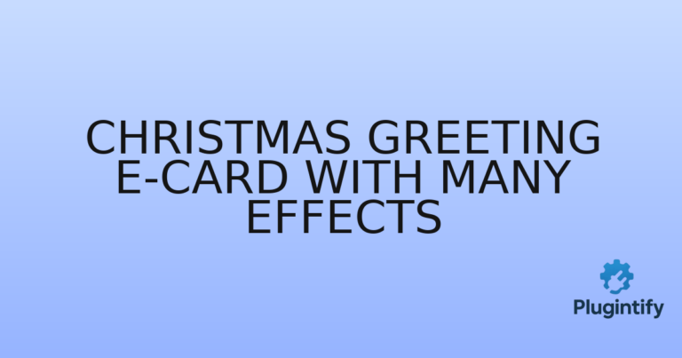 Read more about the article Christmas Greeting E-Card with many effects
