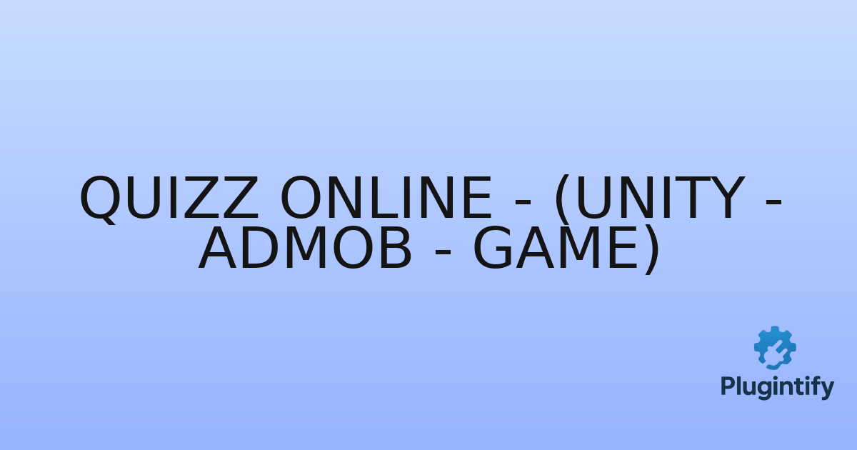 You are currently viewing QuizZ Online – (Unity – Admob – Game)