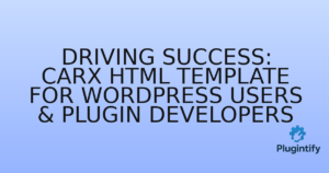 Read more about the article Driving Success: CarX HTML Template for WordPress Users & Plugin Developers