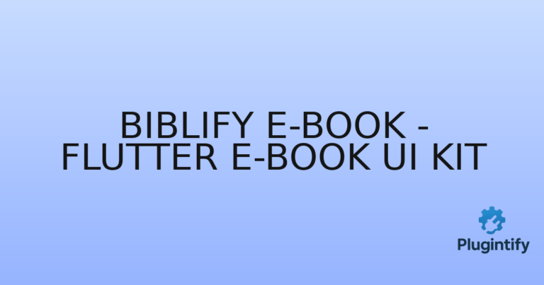 Read more about the article Biblify E-book – Flutter E-book UI kit