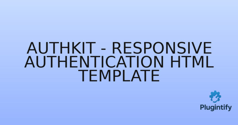 Read more about the article AuthKit – Responsive Authentication HTML Template
