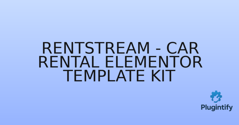 Read more about the article RentStream – Car Rental Elementor Template Kit