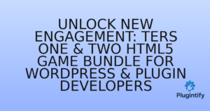 Read more about the article Unlock New Engagement: TERS One & Two HTML5 Game Bundle for WordPress & Plugin Developers