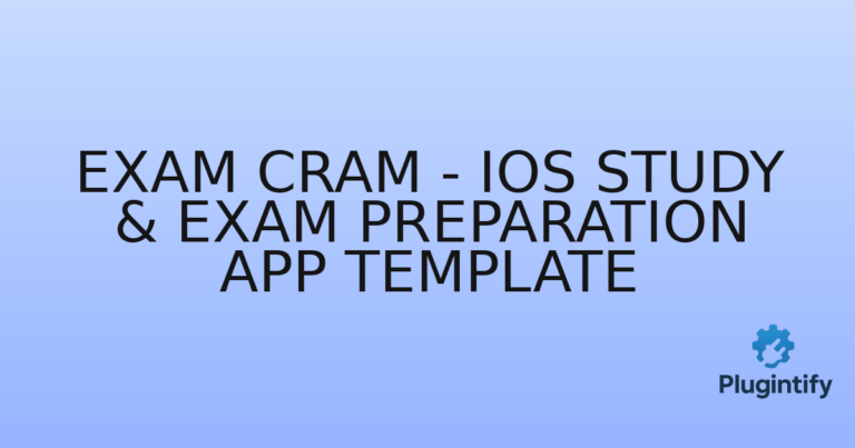 Read more about the article Exam Cram – iOS Study & Exam Preparation App Template