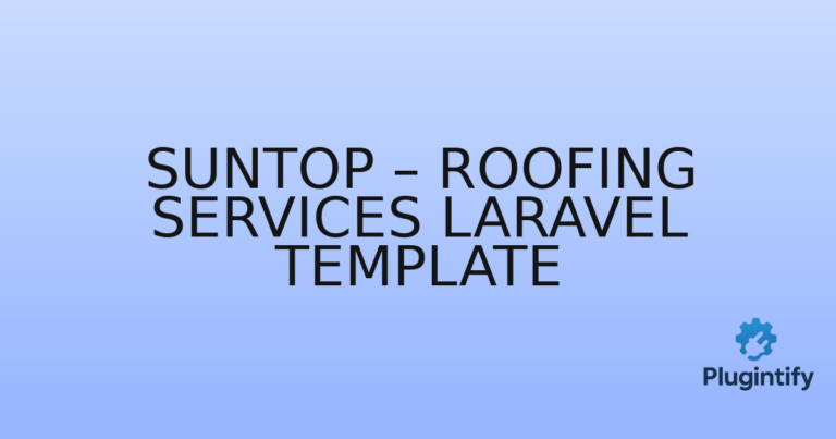Read more about the article Suntop – Roofing Services Laravel Template
