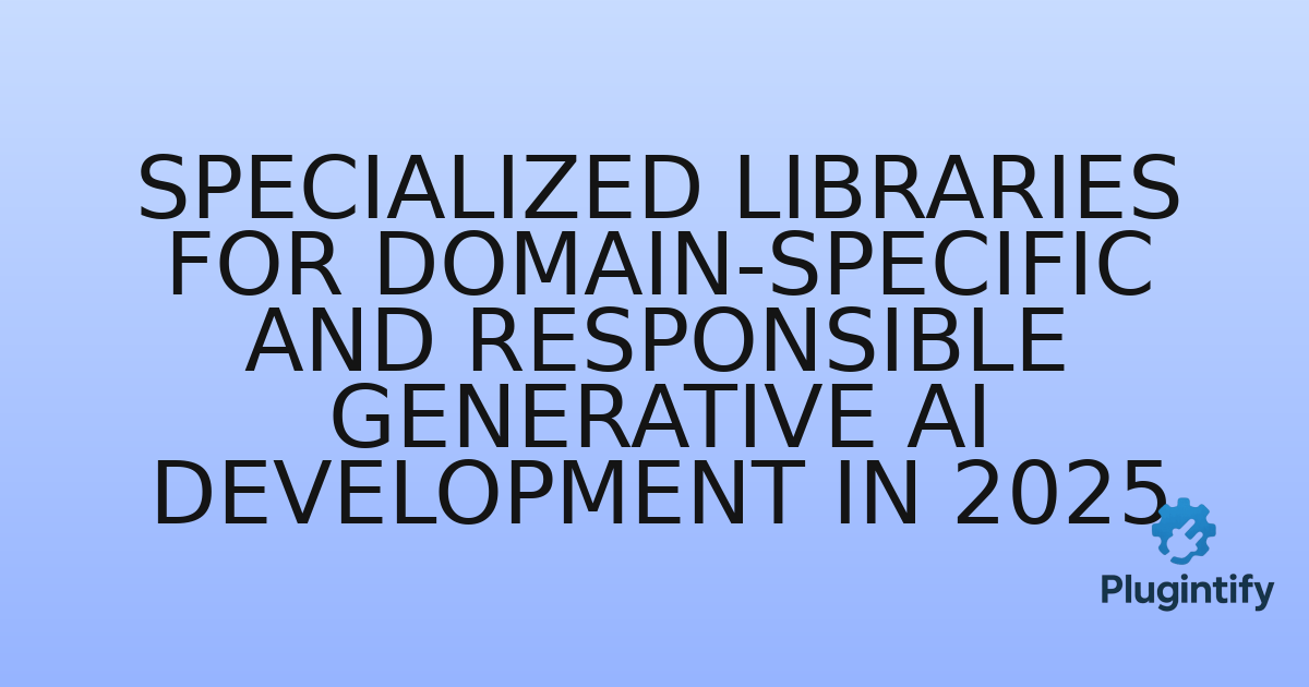 You are currently viewing Specialized Libraries for Domain-Specific and Responsible Generative AI Development in 2025