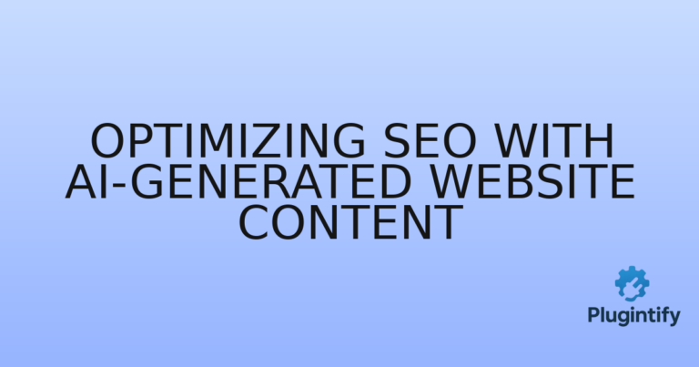 Read more about the article Optimizing SEO with AI-generated Website Content