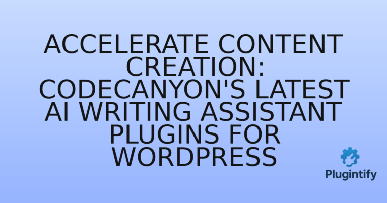 Read more about the article Accelerate Content Creation: CodeCanyon’s Latest AI Writing Assistant Plugins for WordPress