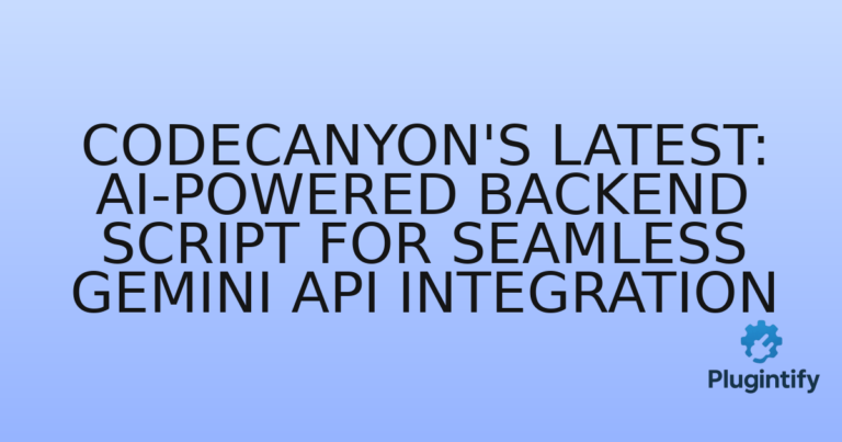 Read more about the article CodeCanyon’s Latest: AI-Powered Backend Script for Seamless Gemini API Integration